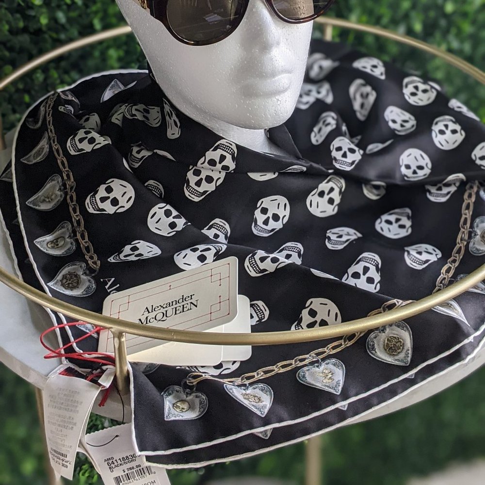 Alexander McQueen Skull Silk Scarf